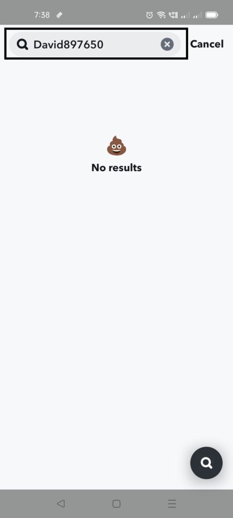 Can't find user on Snapchat