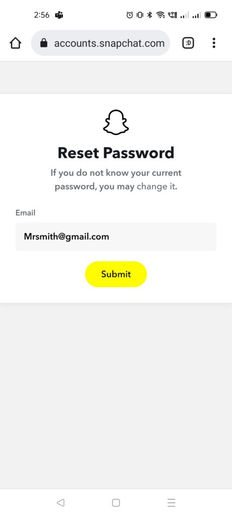 Reset Password Through Email